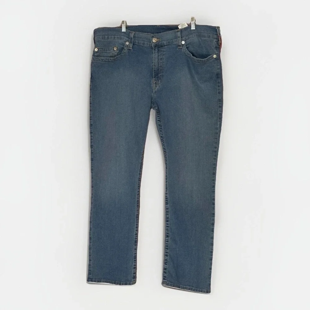 NWOT True Religion Ricky Relaxed Straight Jeans Men 40 Light Y2K‎ Denim 42x30